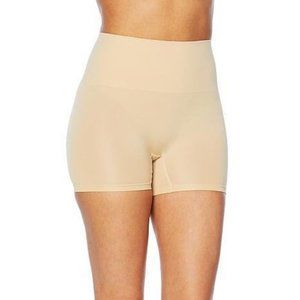 YUMMIE SEAMLESS 3PK SHORTI Black Nude & Lilac Size M/L